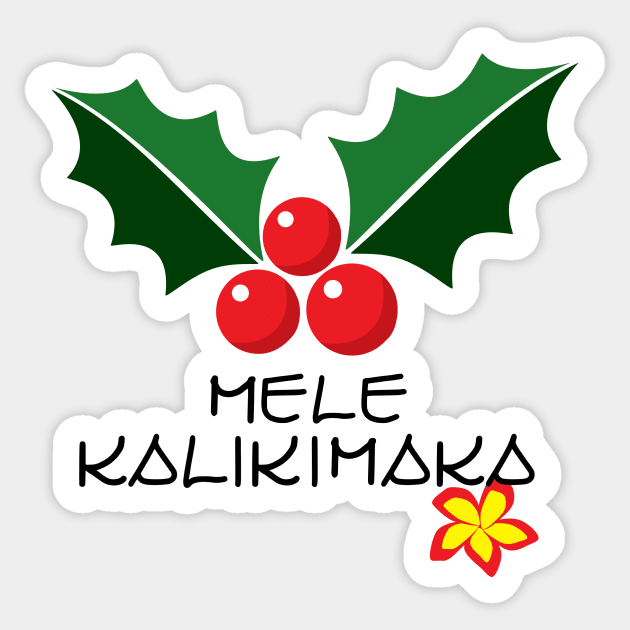 Mele Kalikimaka Sticker by Verl